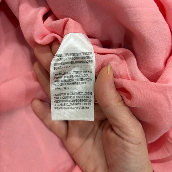 Farm Rio Mixed Garden Dress Floral Patch Linen Midi Sz XS Boho Beachy Wedding - Picture 10 of 14